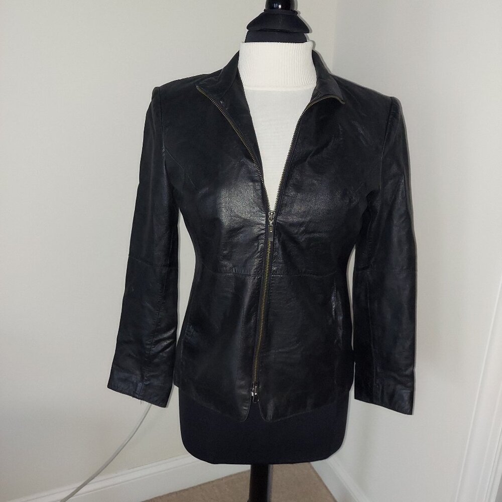 Classiques Entier genuine leather zipped jacket. Size S.